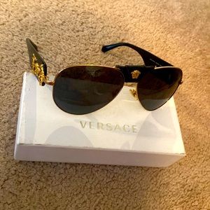 Gorgeous Versace sunglasses! With removable leather strap.